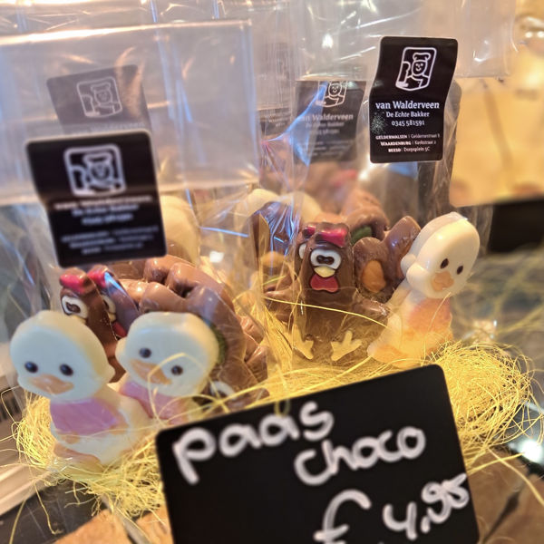 Afbeelding van Paaschocolade figuren per 100 gram
